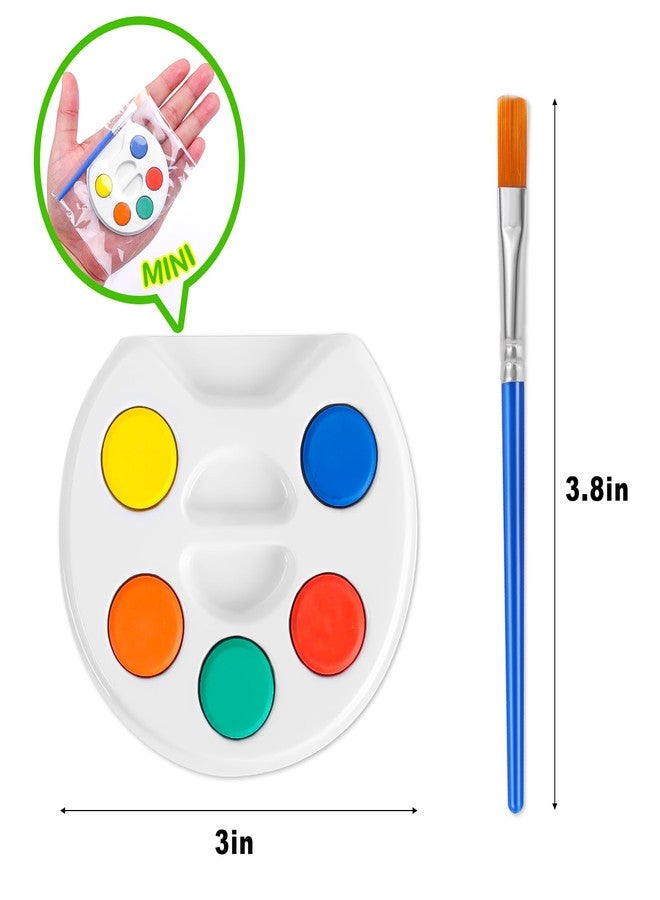 FUMILE Mini Watercolor Paint Set for Kids.18 Pack Watercolor Paint Kids,5 Color Water Color set with Paint Brush and Palette Tray.DIY for Art Party Favors, Prizes,Birthday. - Image 2